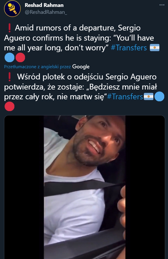 Tak Aguero ODPOWIEDZIAŁ kibicowi na pytanie, czy odejdzie z Barcy!